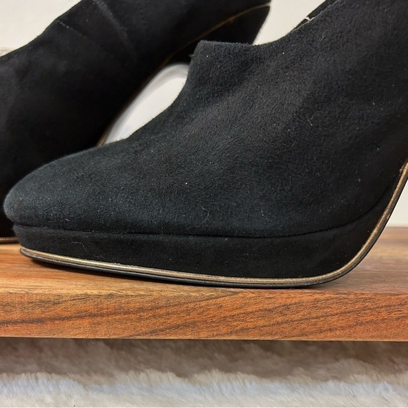 Juicy Couture Elyssa Platform Booties in Black Suede Size 10 - Picture 11 of 16